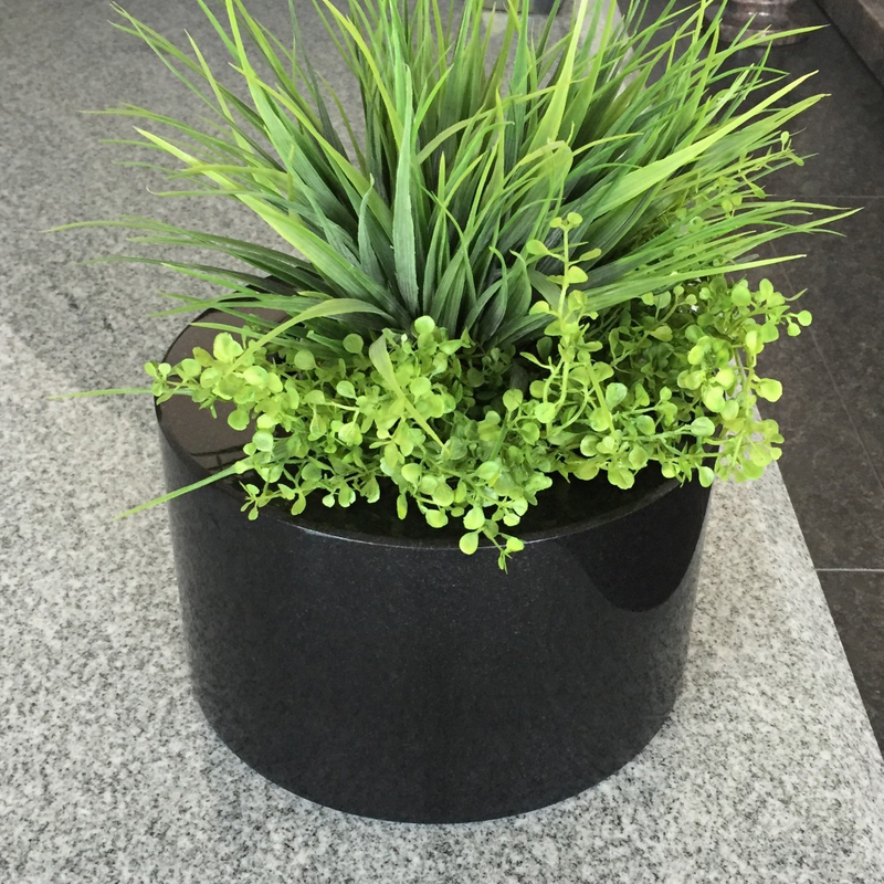 Zwart graniet plantenbak
