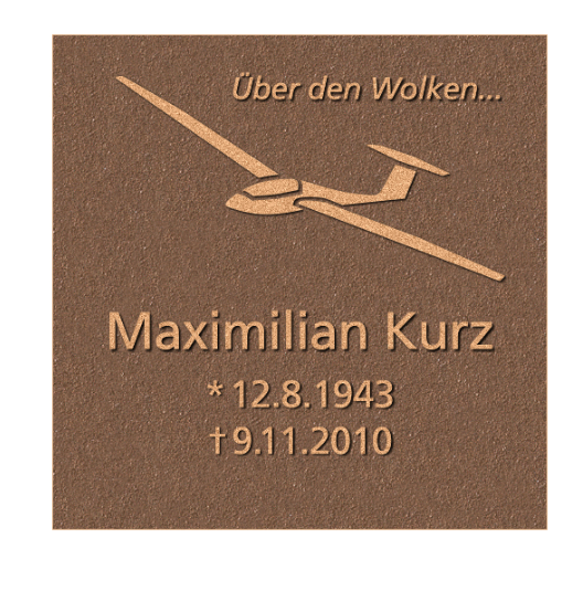 Bronzen plaat vierkant