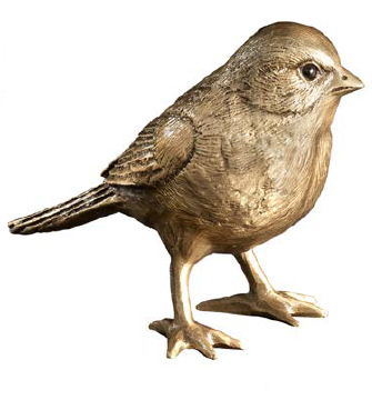 Brons graf vogeltje