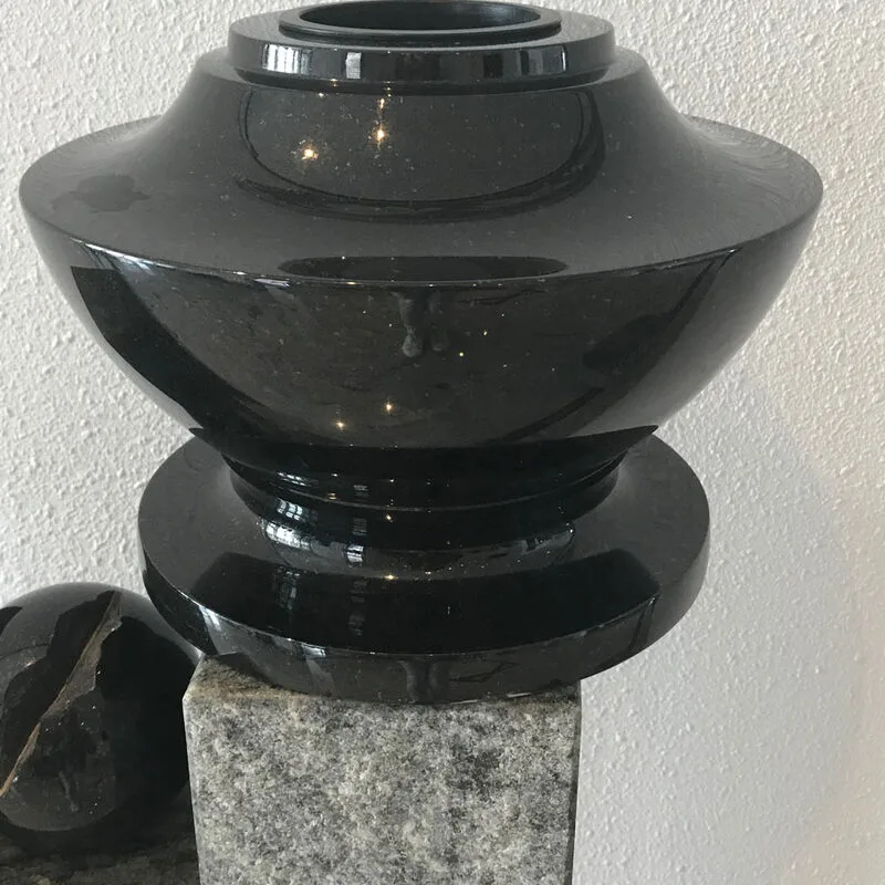 Zwart graniet vaas - speciale prijs